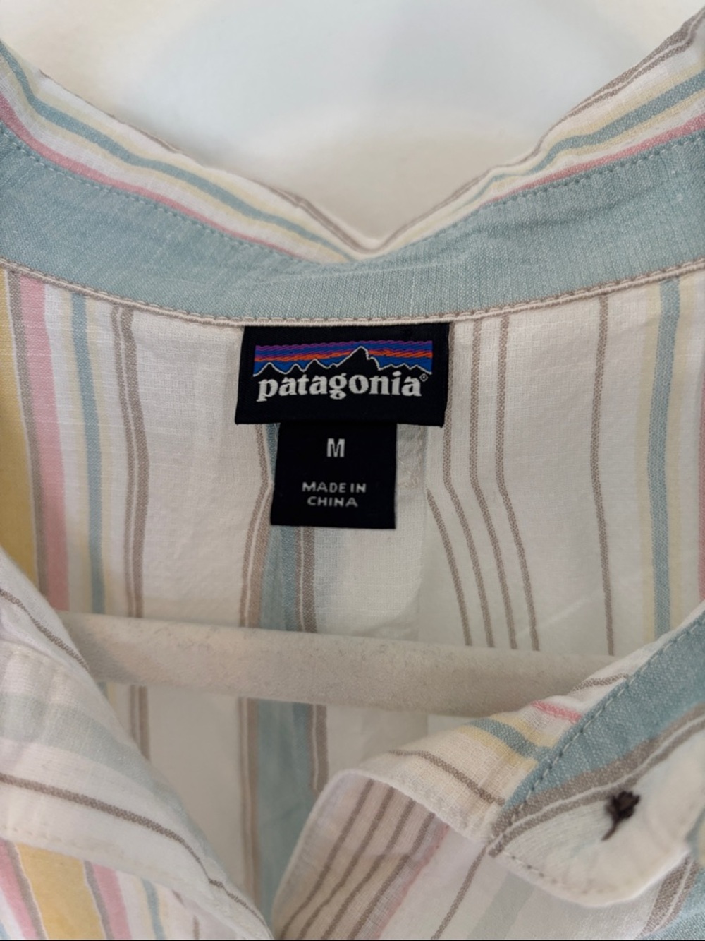 Patagonia |M| Pastel Striped Button-Up Shirt - Blue, Yellow, Pink, White - Picture 2 of 15